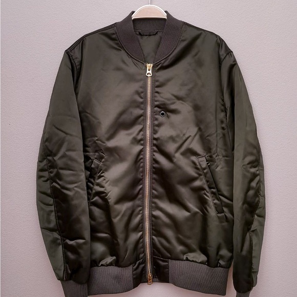 Acne Studios Selo Bomber Jacket Olive Khaki Green Small (46) -